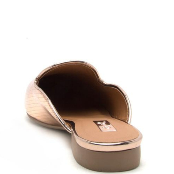 Last Pair Sale! Metallic Rose Gold Mules Size 6 - Picture 4 of 4